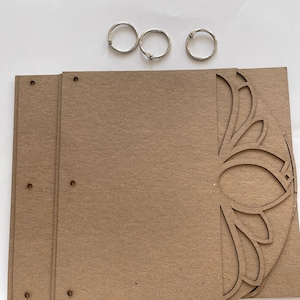 Small Scrapbook-chipboard Album 5 1/2bare Journal or Photo Book
