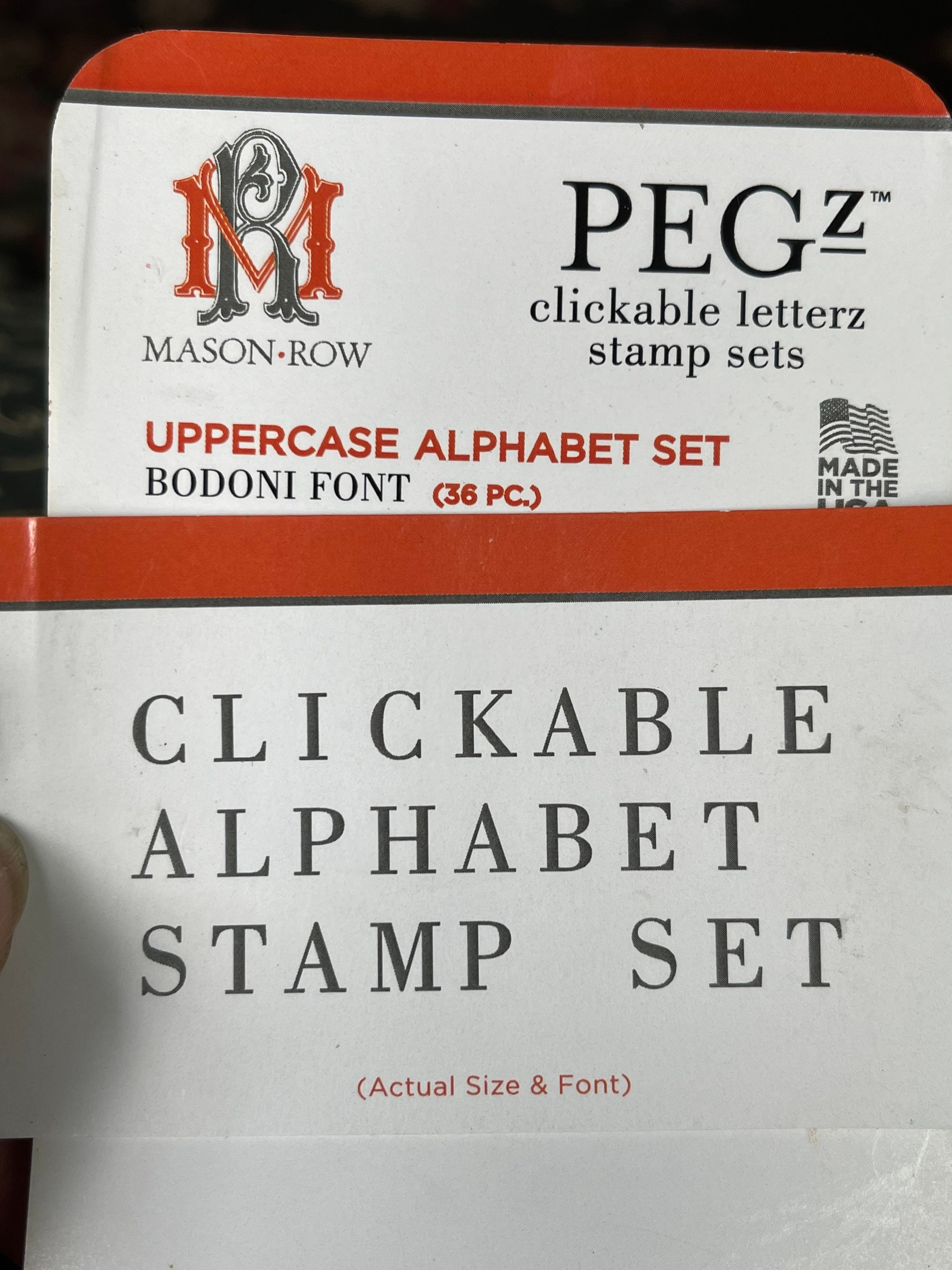 Pegz Connectable Alphabet Stamps For Personalised Stamping