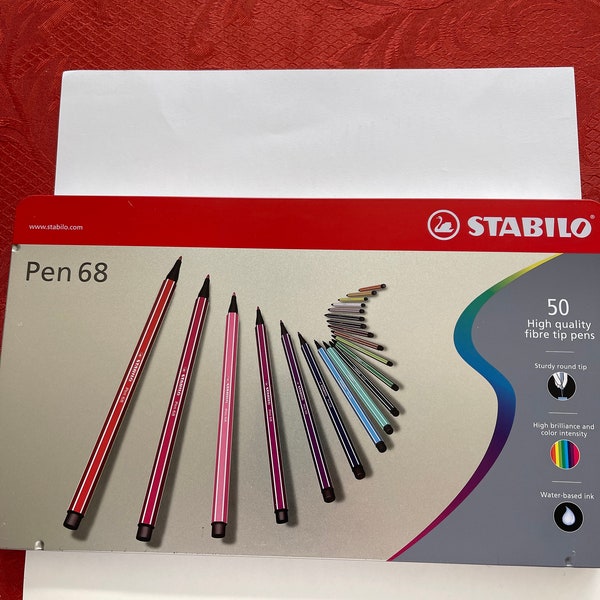 Price Reduced! Stabilo Pen 68 Set of 50 Fibre Tip Pens