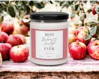 Best BCBA Ever Gift, Behavior Analyst Candle, ABA Therapist, BCBA Appreciation, Holiday Party Gift, Autism Therapy Present, Clinician Candle
