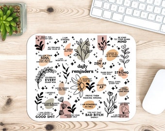 Vulgar Daily Affirmation / Mouse Pad/Great Gifts/ Affirmations/you are enough/gifts for any occasion/ SelfLove/ Self Care affirmations