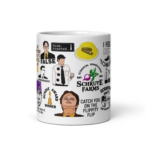 The Office Mug/ Full Wrap 11 or 15 oz mug/ Tv show/ Funny Mug/ Gift Ideas/ Mug Exchange Gift/ The office