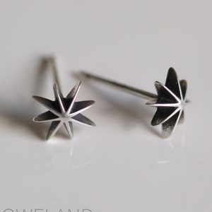 Star Earrings - Dainty 925 Sterling Silver Stud Friction Push Back Earrings for Children Girls Women, Minimalist Silver Earrings, Gift