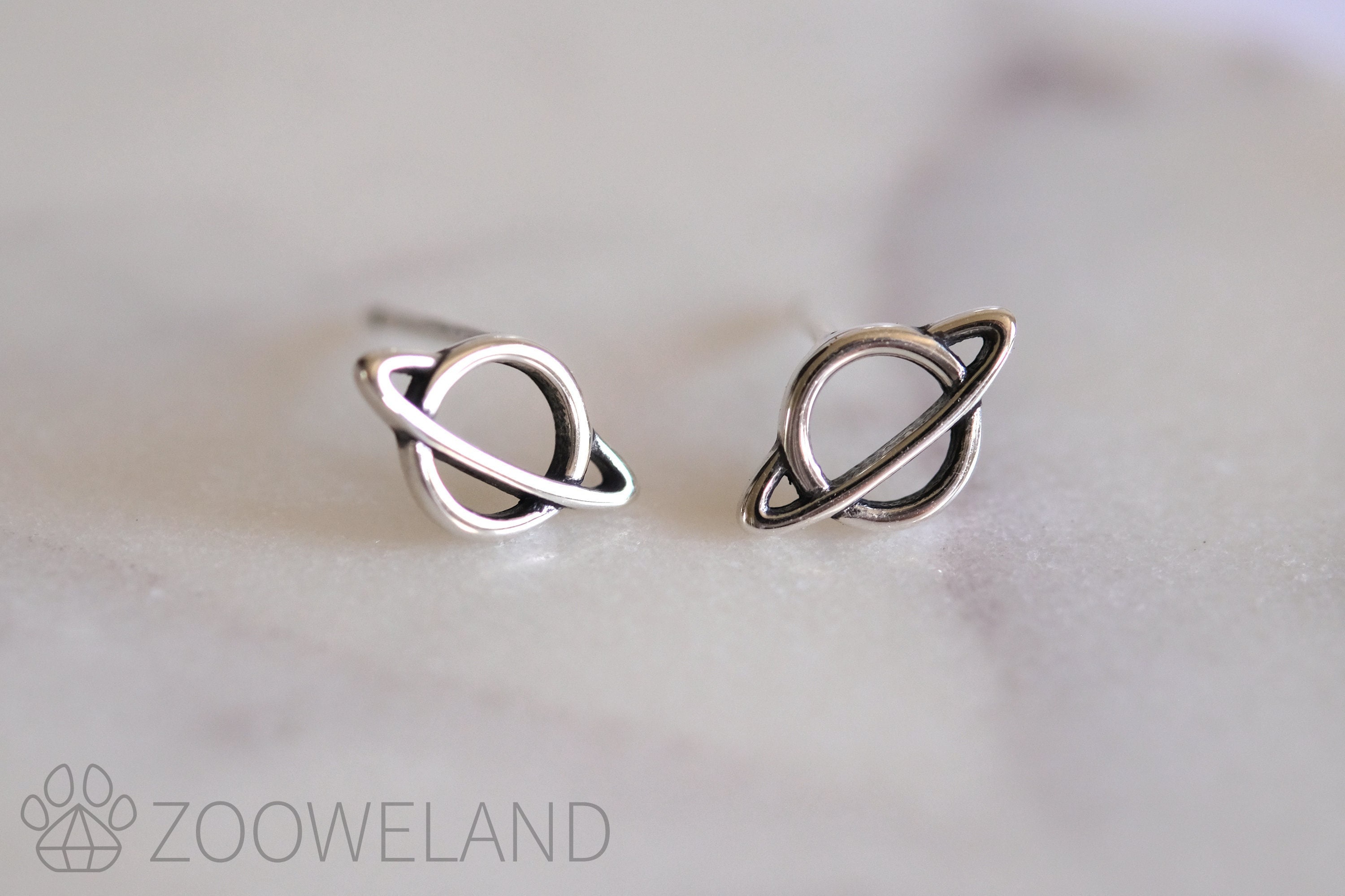 【STONEHENgE】Silver Material Planet Earrings SC25A27E Sterling Silver Planet Earrings - Etsy