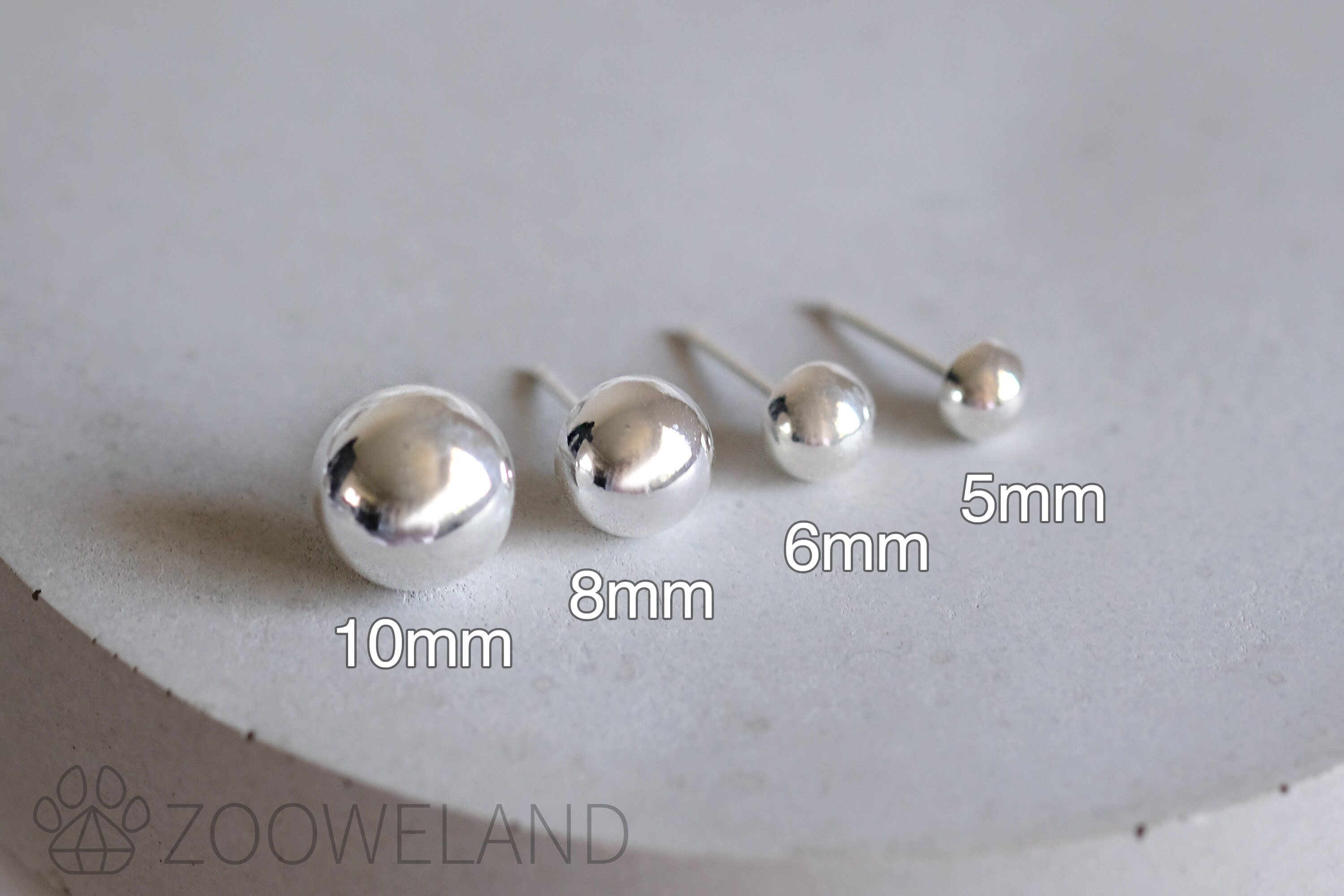 Silver Ball Earrings 