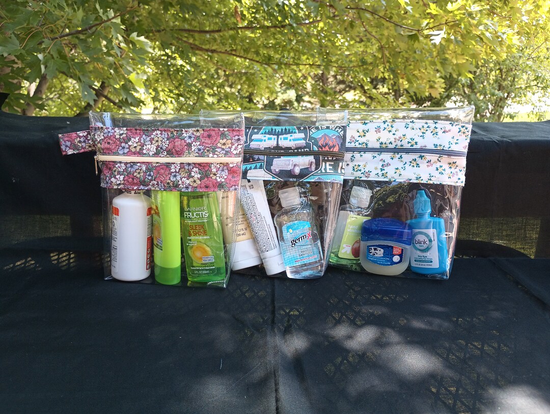 TSA Clear Bag, Airport Security Fastener Pouch, Vinyl Pouch Etsy