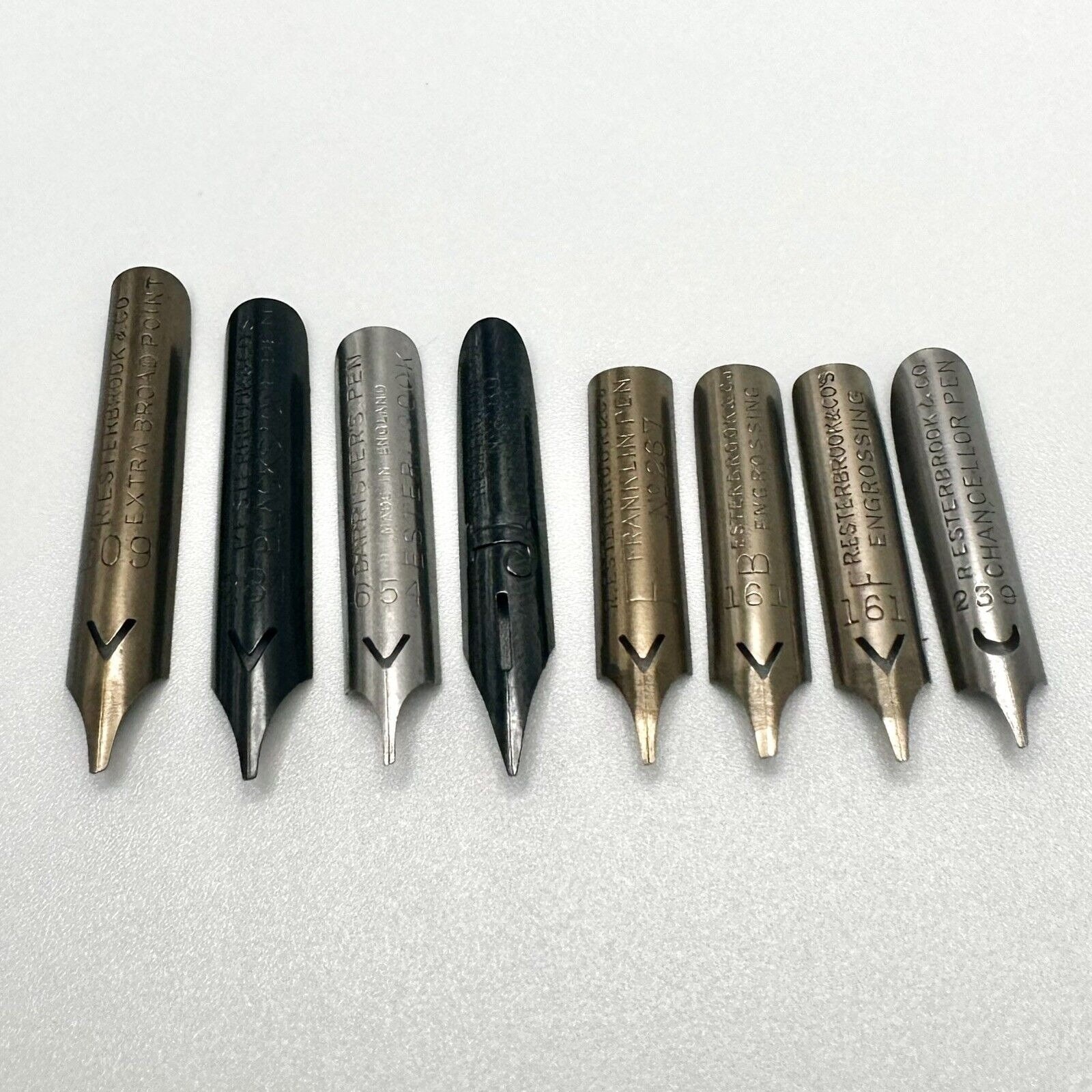 Eight Vintage Esterbrook Dip Pen Nibs