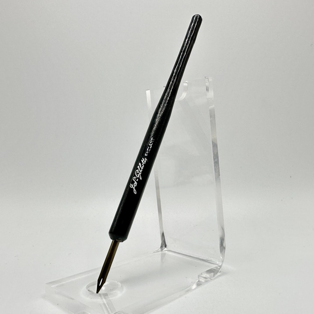 Antique Joseph Gillotts Crowquill Lithograph Dip Pen Nib Holder Vtg Pen Holder Etsy