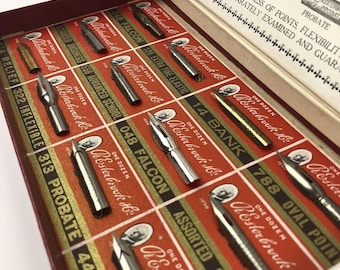 12 Esterbrook Pen Nibs from Assortment #7 NEW Vintage Radio Bank Falcon (Box not included)