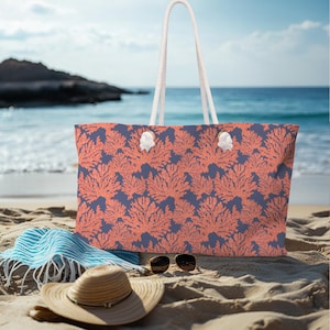 Floral Weekender Bag: Stylish Travel Tote, Beach Carryall
