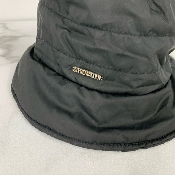 Steven Madden Y2K Puffy Black Retro Bucket Hat - image 2