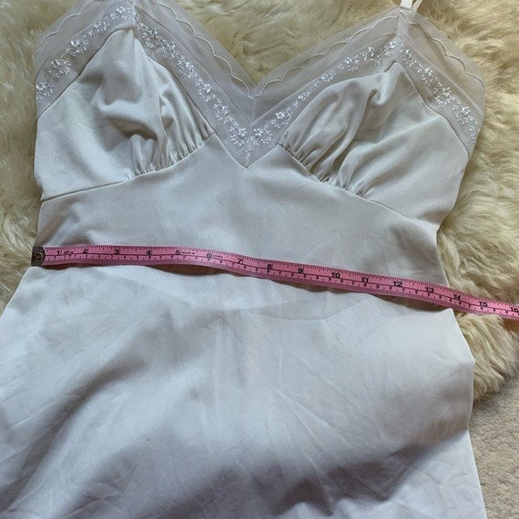 Vintage Lace Lingerie Fitted White Slip Dress Sex… - image 8