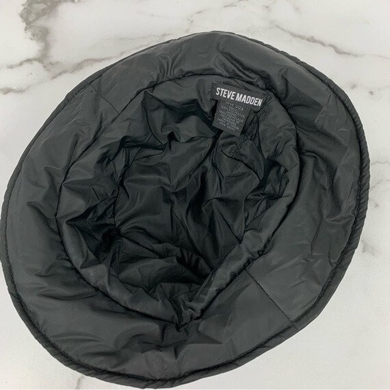 Steven Madden Y2K Puffy Black Retro Bucket Hat - image 4