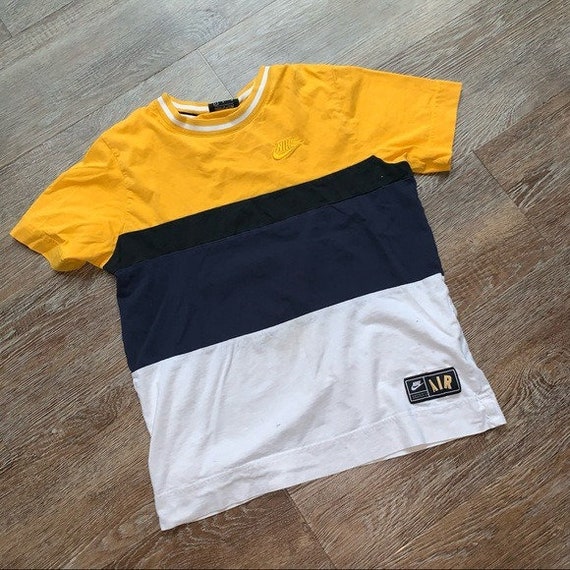 Nike Retro and Vintage color block cotton T-shirt… - image 1
