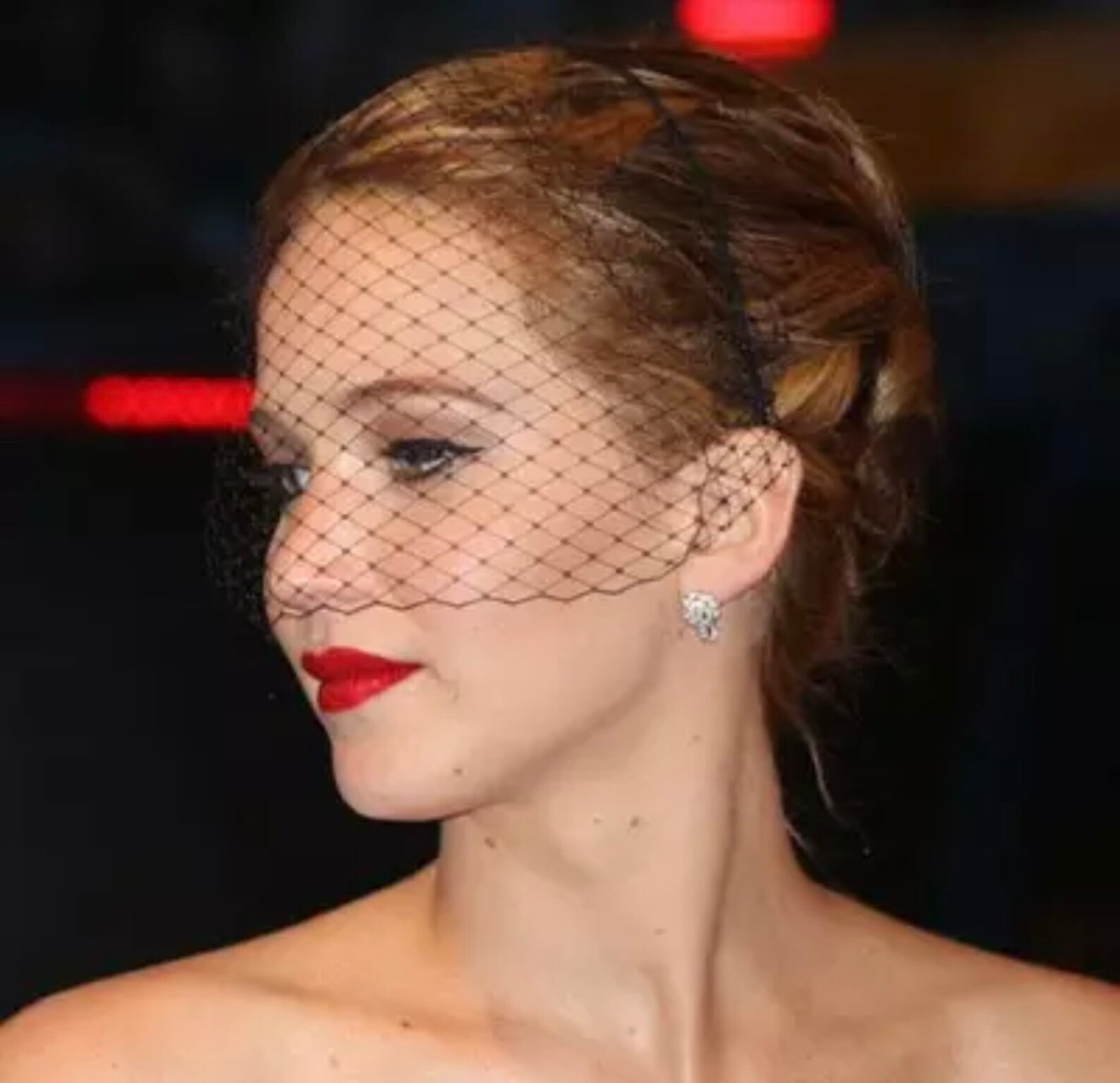 Vintage Inspired Black Birdcage Veil Headband British Veil Etsy