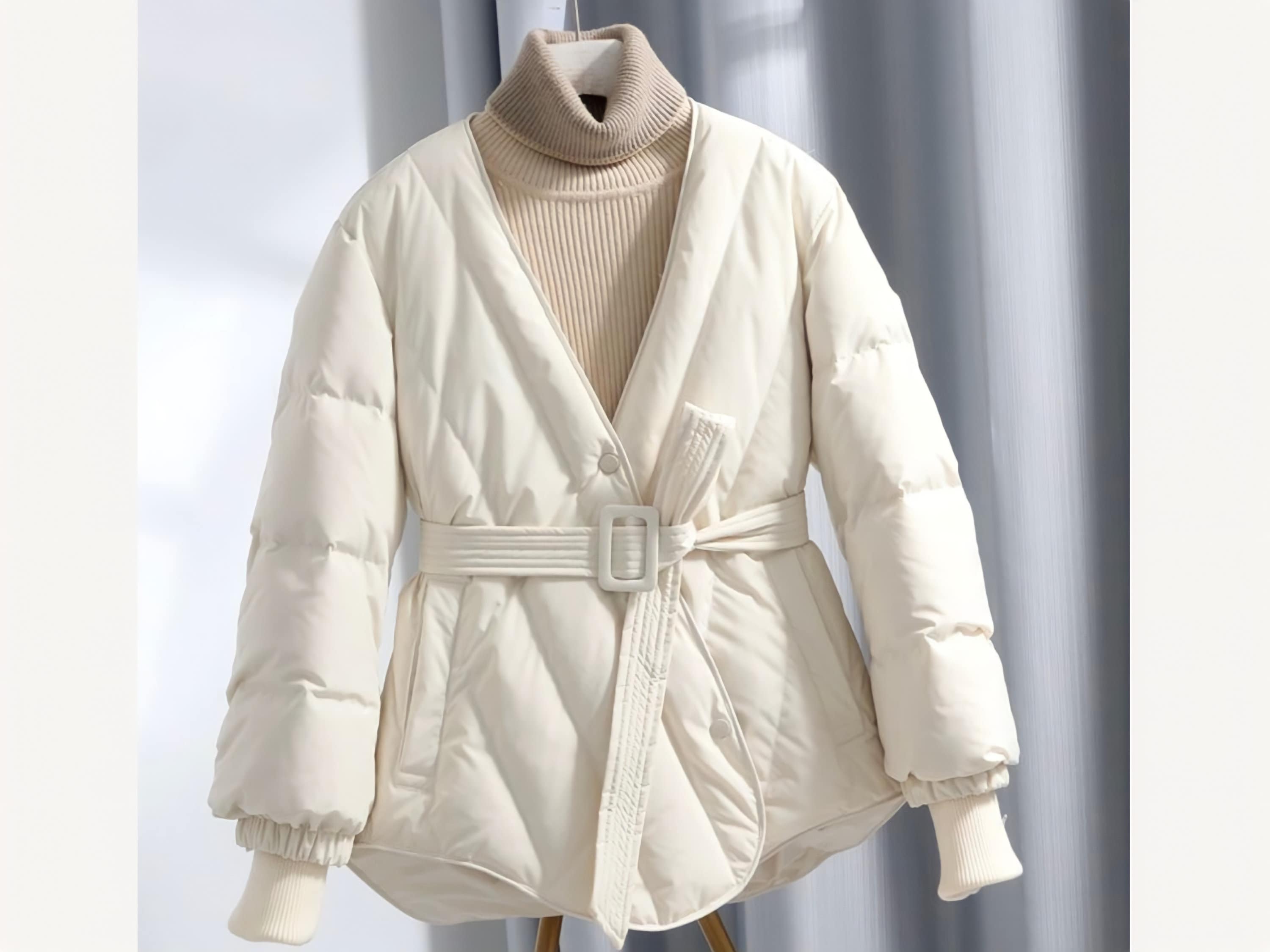 Cream down cheap jacket womens