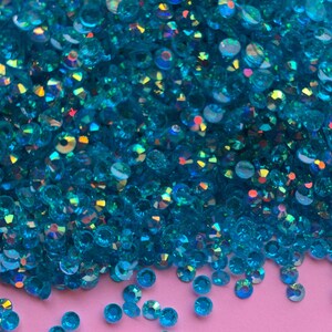 10G BULK 2MM\3MM\4MM\5MM\6MM Blue Zirconc AB TRANSPARENT  Flatback Rhinestones Non Hotfix, Transparent Rhinestones, Blue Zirconc Rhinestones