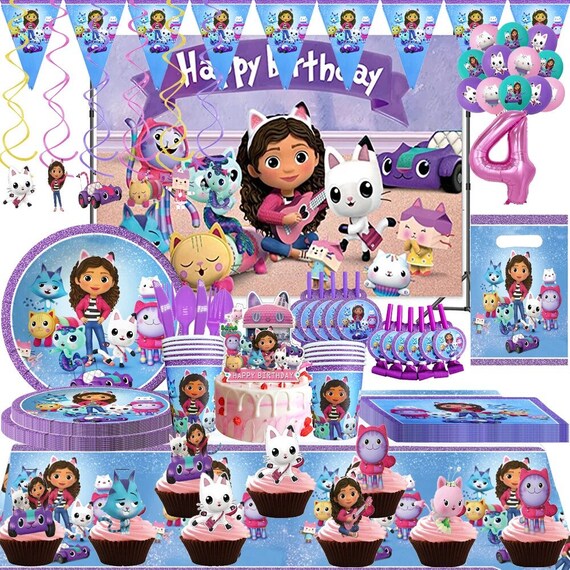 Gabbys Dollhouse Party Decoration Set Birthday Gift Decor Etsy
