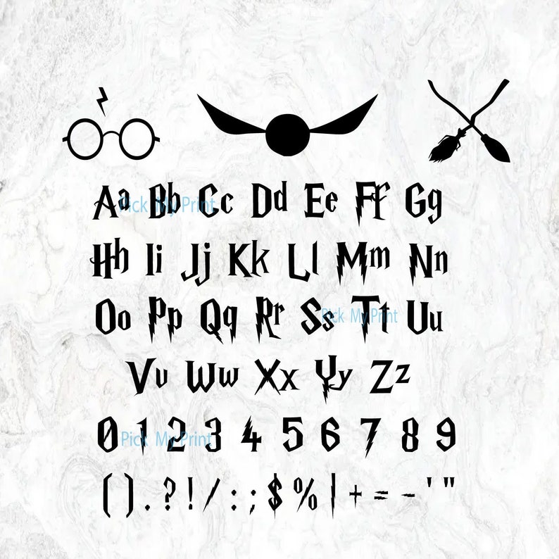 Potter font svg | Wizard Font SVG PNG and PDF | WizardLogo Svg Png Pdf | Wizard Bundle for Cricut 