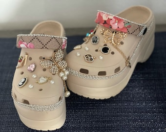 designer platform crocs