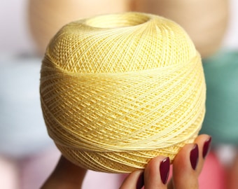 Filato per uncinetto in cotone effetto lussuoso, taglia 10 525 m