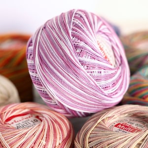 MULTI Size 10 Cotton Crochet Thread Shaded Gradient Colours / 280m / Double Mercerised / 50g
