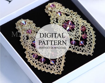 DIGITAL Bobbin Lace Pattern Earrings