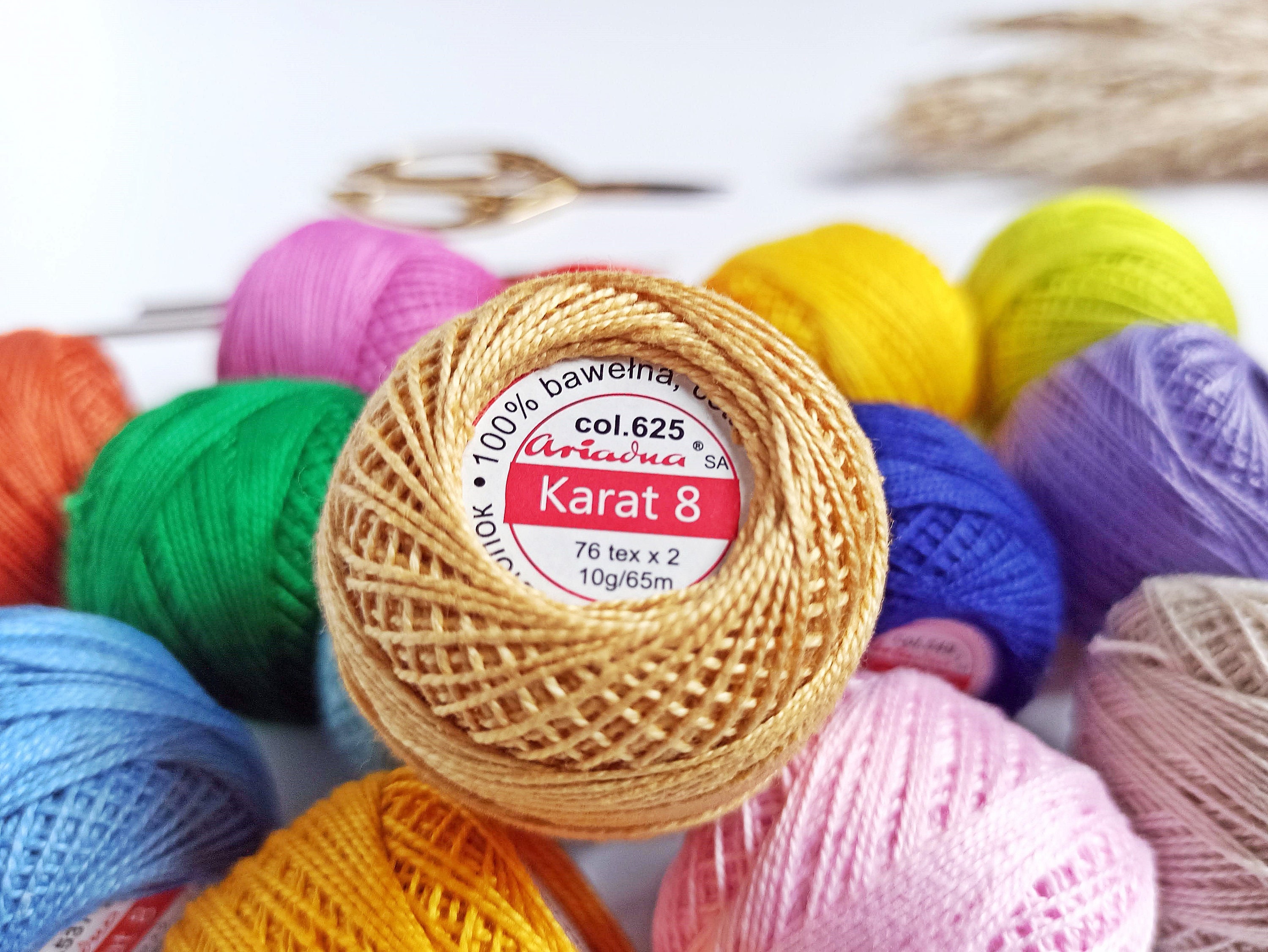 KARAT Cotton Crochet Thread Size 8 Deep and Stunning Colours / Etsy UK