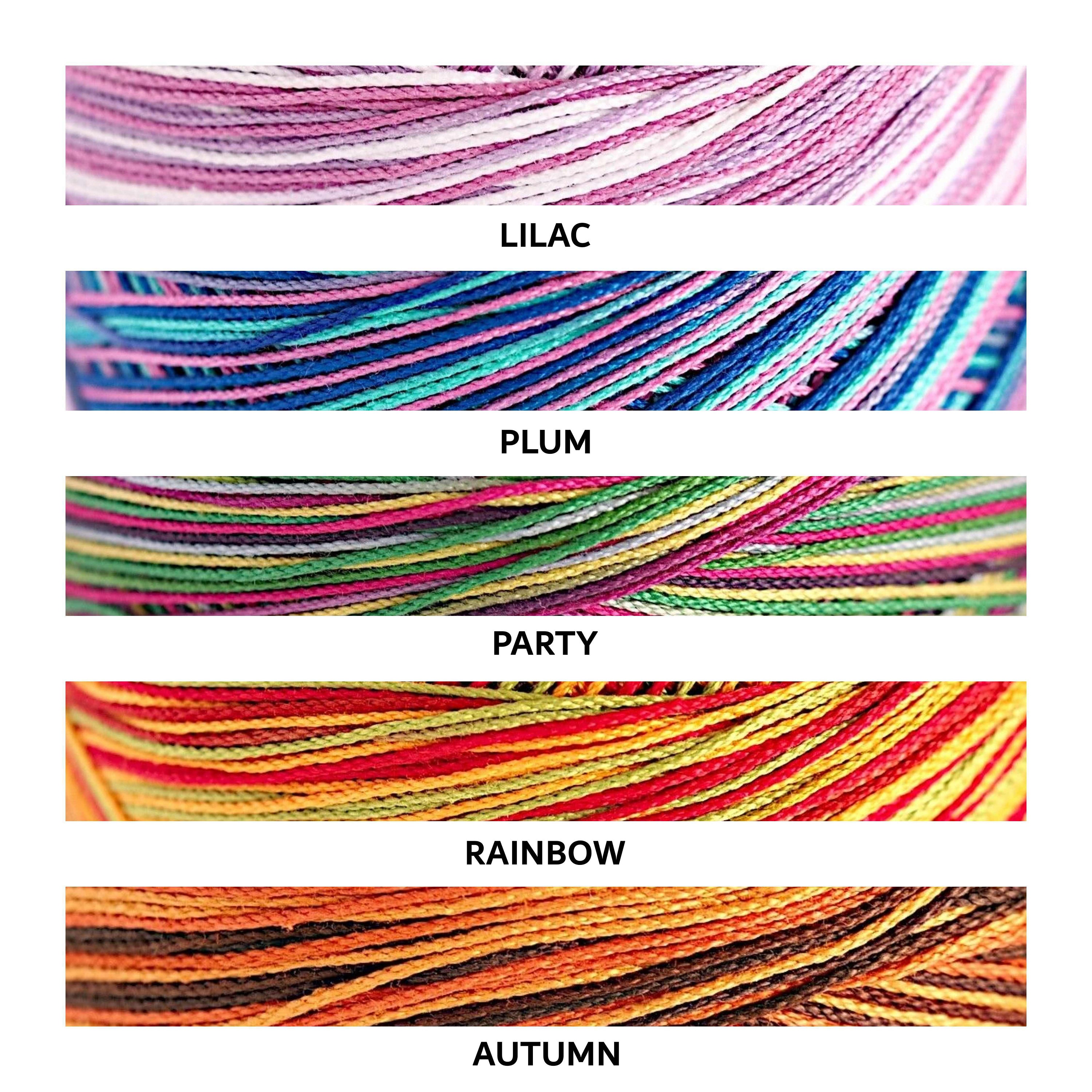 MULTI Size 10 Cotton Crochet Thread Shaded Gradient Colours / 280m ...