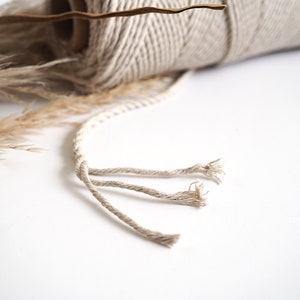 Macrame 3 PLY Twisted 3 mm Cotton Cord / Craft Supplies Based in the UK / Best for Beginners / 20 Colours / DIY Craft