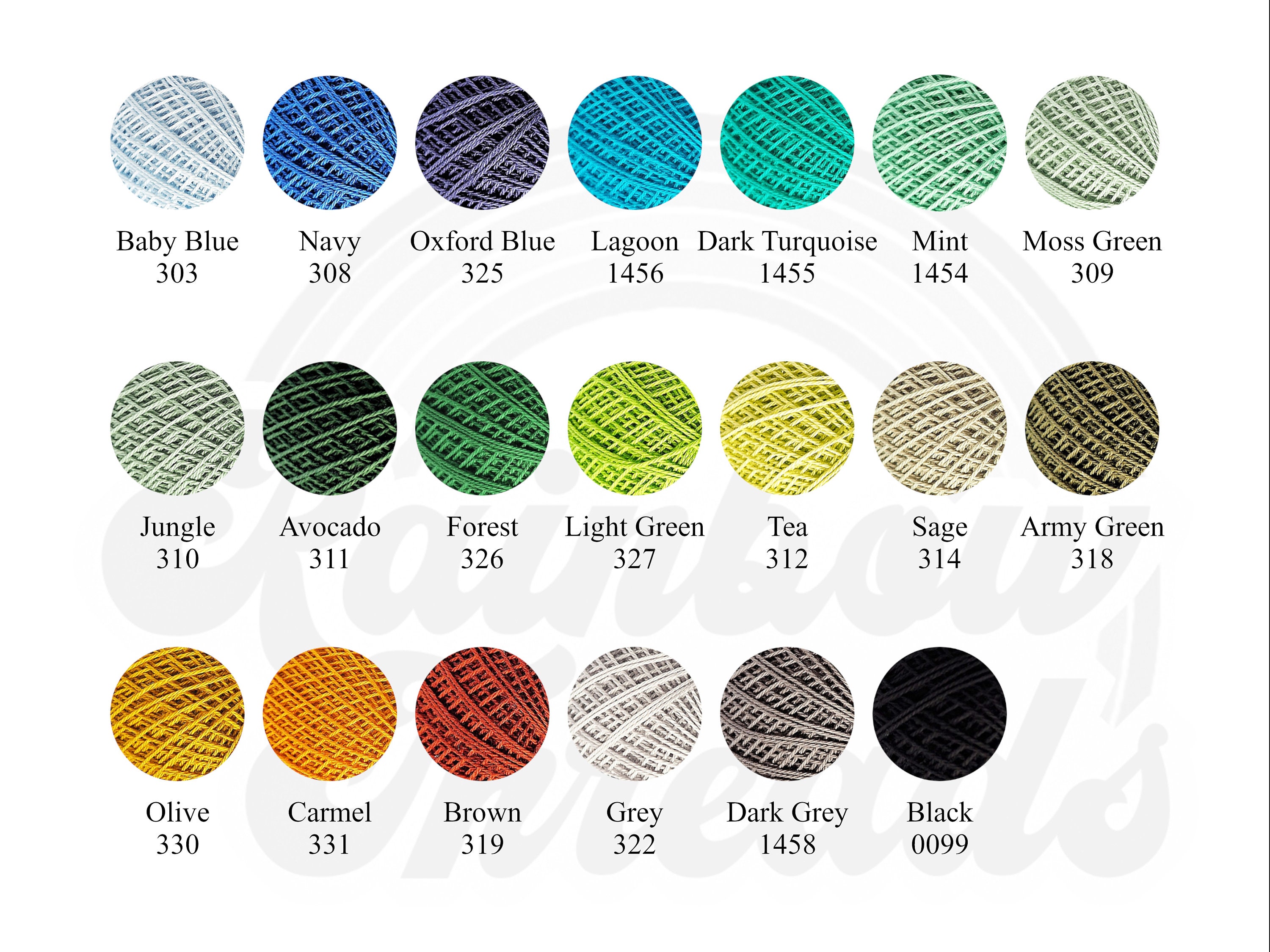 PandaHall 15 Rolls15 Colors Crochet Thread, Cotton Yarn Threads