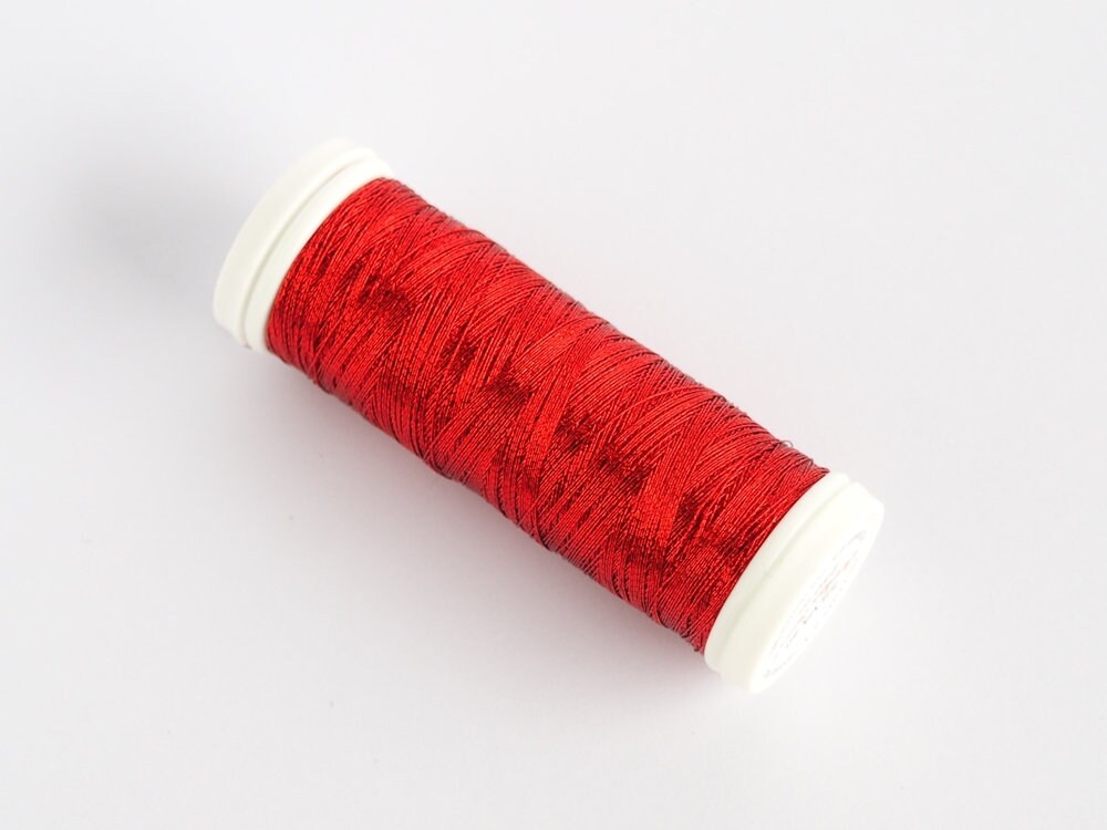 Red Thread Silva SILVA Metallic Thread / 250m / Embroidery, Bobbin Lace, Cross Stitch ...