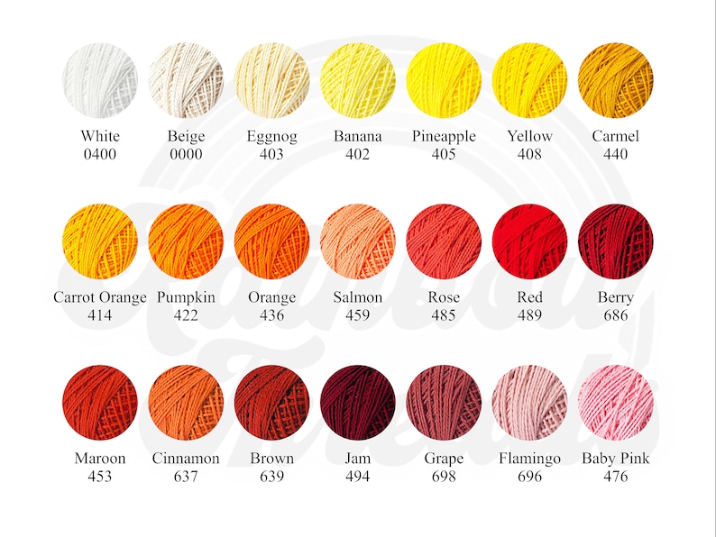 KARAT Cotton Crochet Thread Size 8 Deep and Stunning Colours / Etsy UK