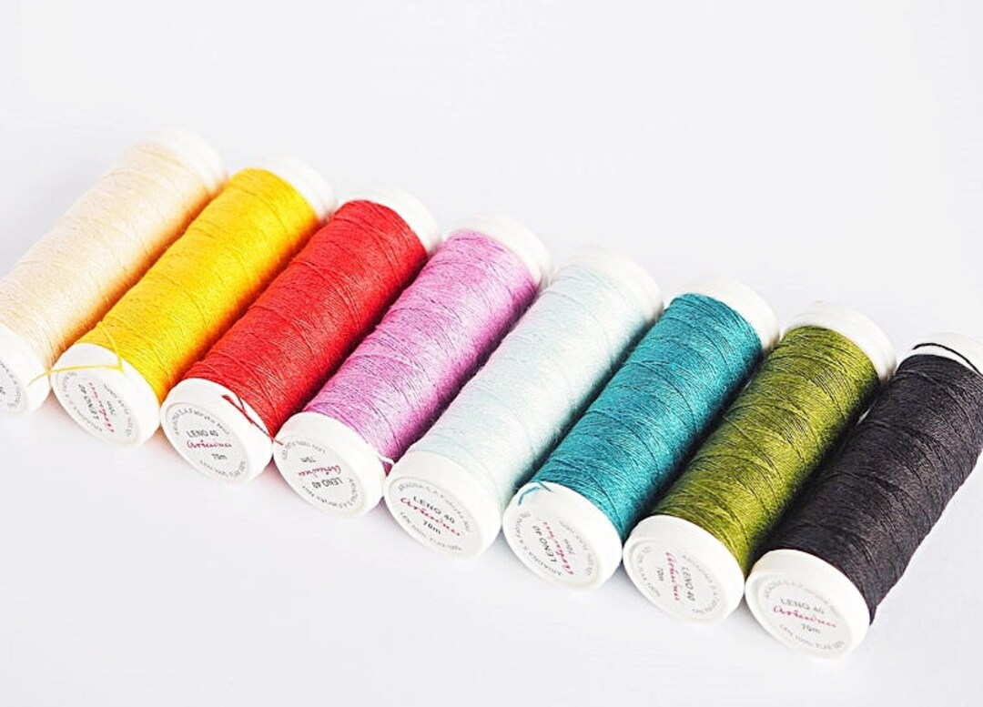 Natural Fine Linen Thread / 76yd 70m / 2PLY Spool 100% Linen / Unwaxed ...