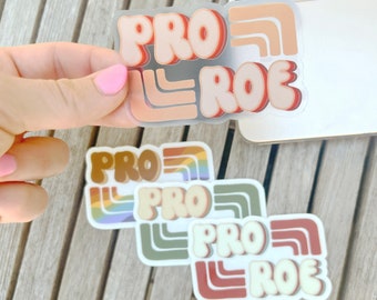 Pro Roe clear vinyl water bottle Sticker