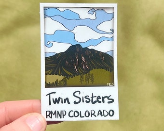 Twin Sisters Mountain Sticker: Weatherproof Vinyl Sticker