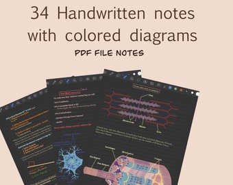 Anatomy and Physiology Notes | Handmade Diagrams (PDF Download)