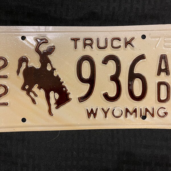 Wyoming License Plate Etsy