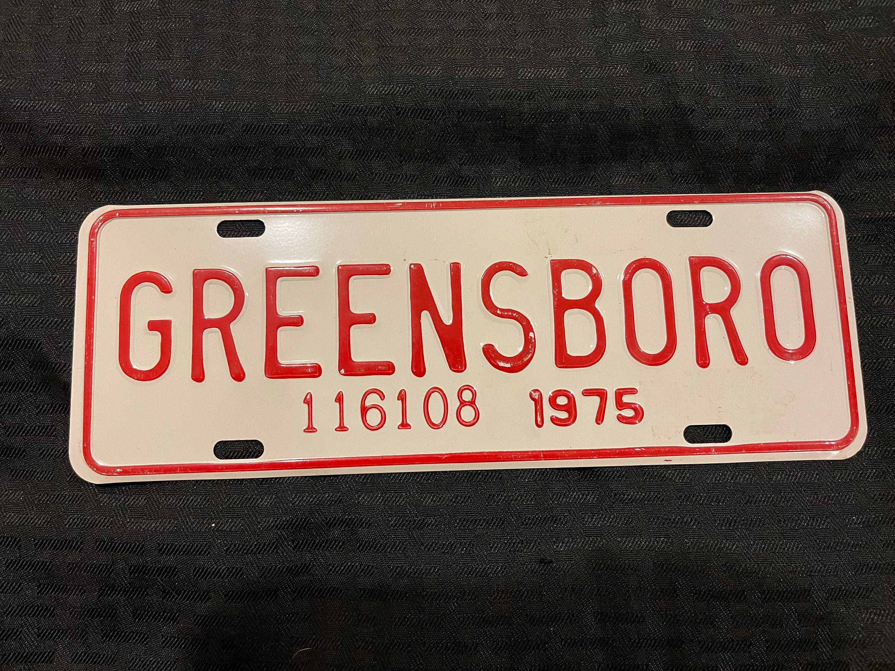 1975 Greensboro North Carolina License Plate City Tag Etsy