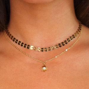 Conjunto de collar celestial • Conjunto de collar de oro • Conjunto de regalo • Regalos para ella • Regalo de Navidad • joyería asequible • conjunto de joyería • lujo cotidiano