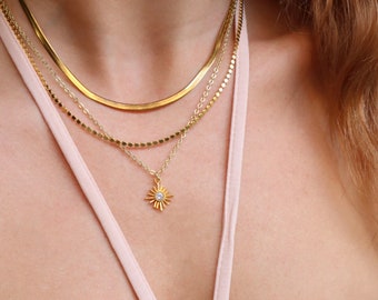 Ari Necklace Set • necklace layer • gold chains • women&#39;s necklace set • jewelry set • jewelry layer • gifts for her • pendant set