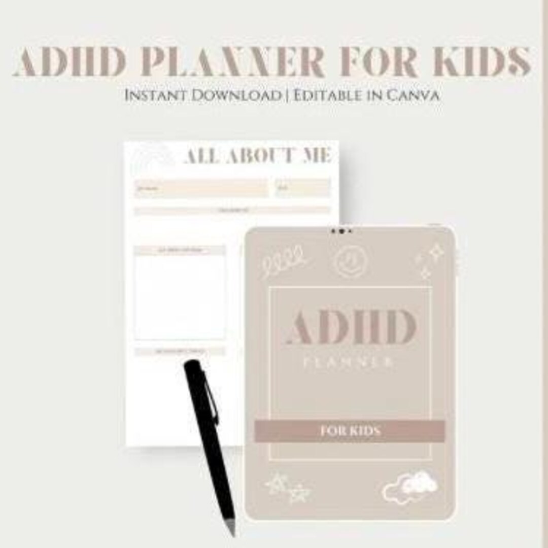 ADHD Kids Planner Printable | Weekly & Daily Schedule, Focus and Task ...