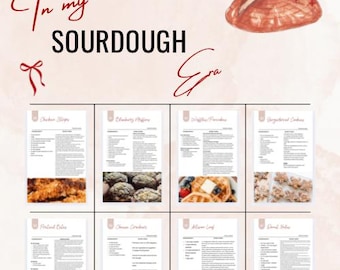 Easy Sourdough Recipe Book | 40+ Bread, Breakfast, Dessert Recipes (Digital Download)
