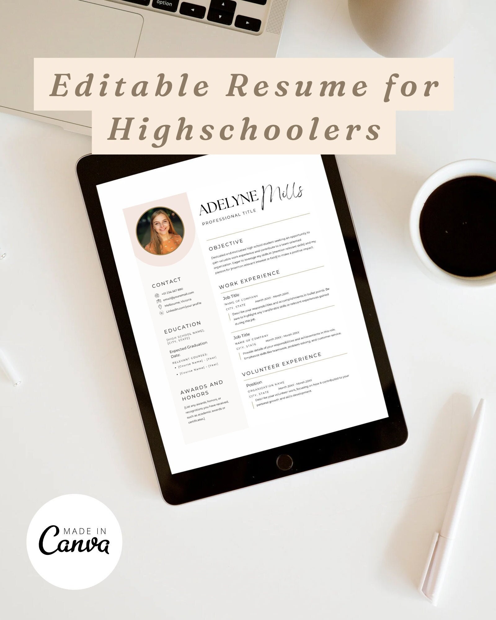 Resume for Highschoolers Template - Il Fullxfull.5678501656 3viv