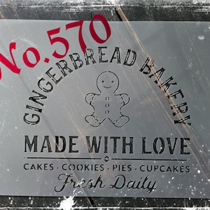 Gingerbread Bakery Stencil #570
