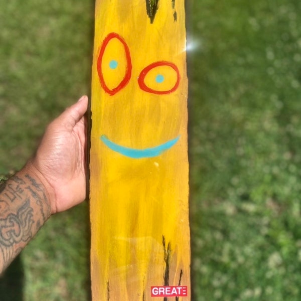 Plank - hand painted - gift - Plank Replica - 90s - Ed Edd n Eddy - rare - Wood Art - collectible - GREATE stamp - CN - high gloss - custom