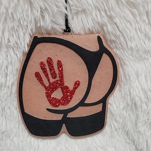 Hand print car freshie