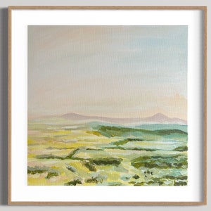 Scenic Rim Sunset - Unframed Print. Australian landscape painting, abstract, mountain, sunrise, Art for home, decor, gift for her.