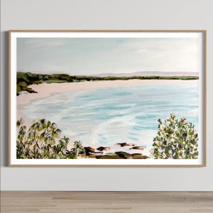 Impression de Clarkes Beach Byron Bay Paysage de surf côtier Vagues de l'océan australien