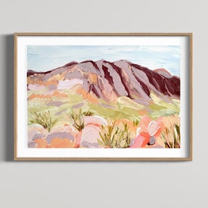 Tjoritja / West MacDonnell Ranges - Unframed Print. Australian abstract landscape, painting, Australian artist, Art for home, home decor.